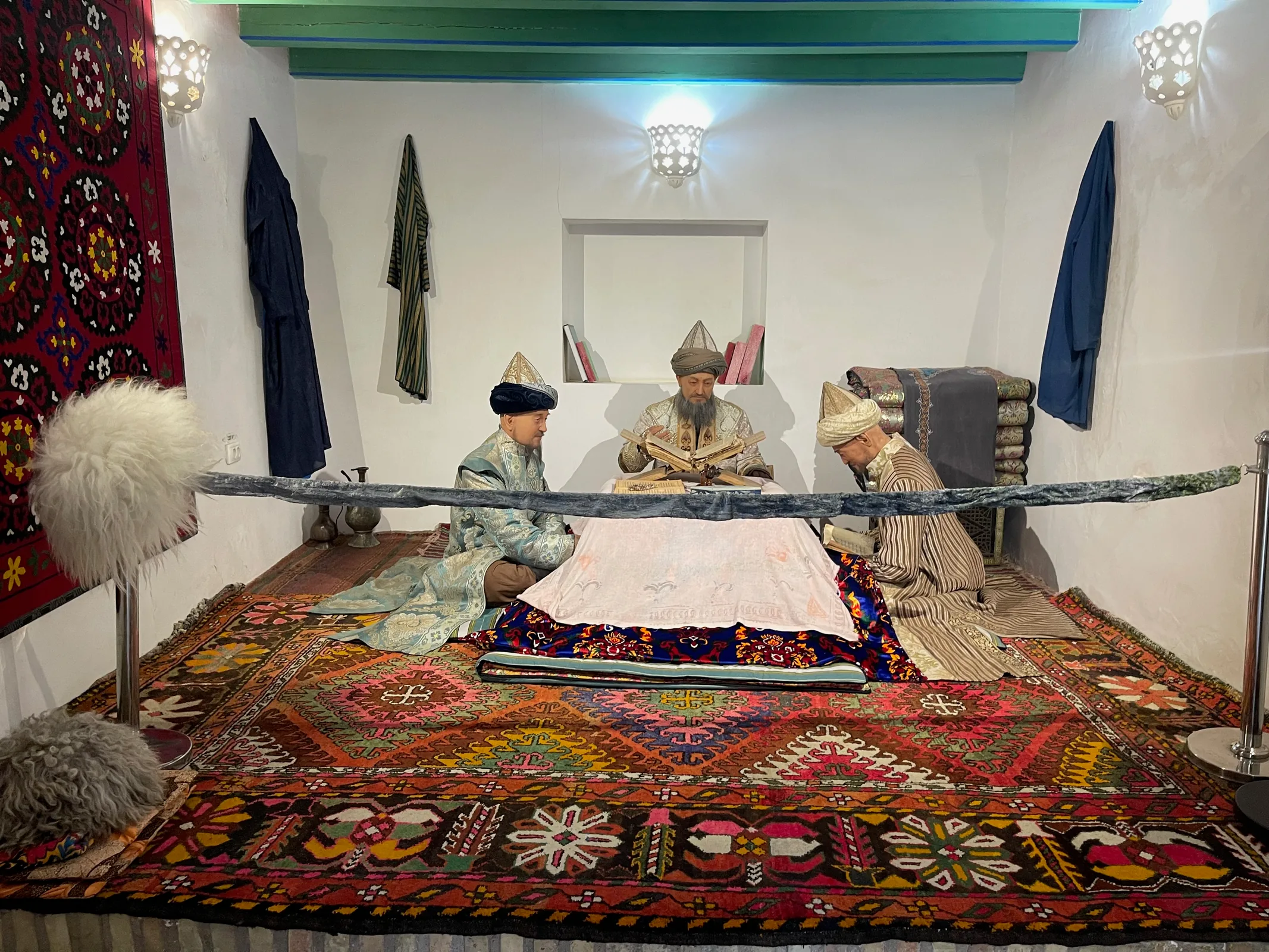 Re-created classroom teaching scene at Ulugh Bek Madrasah